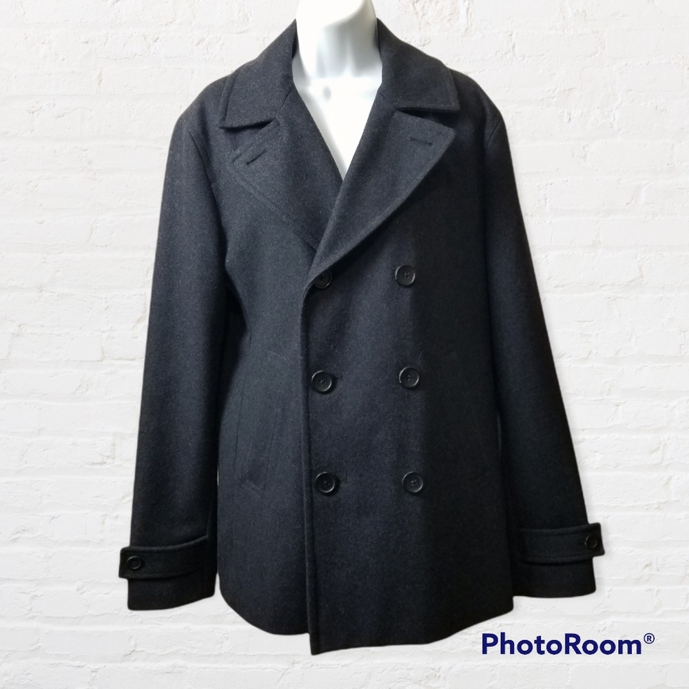 Liz Claiborne Warm Wool Blend Black Pea Coat size - S